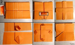 Квадратная бумажная ваза для оригами цветов