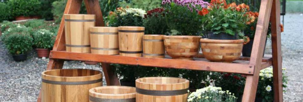 Деревянные Горшки для Цветов